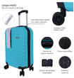 Valija CHECK IN 39904 carry on rigida 20" turquesa